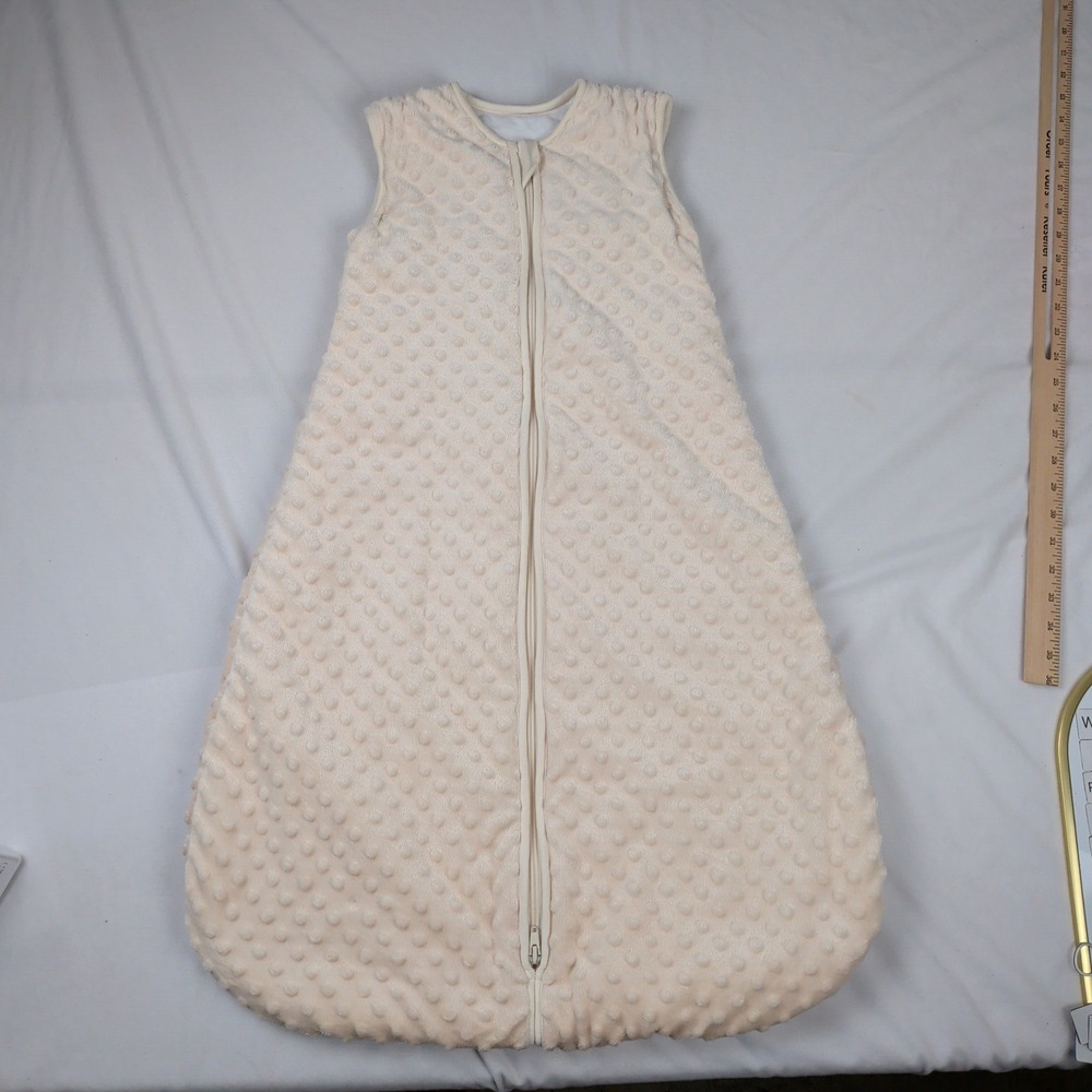 BabyinaBag Minky Dot Sleep Sack Cream Wearable Blanket Medium Earthwalk Design